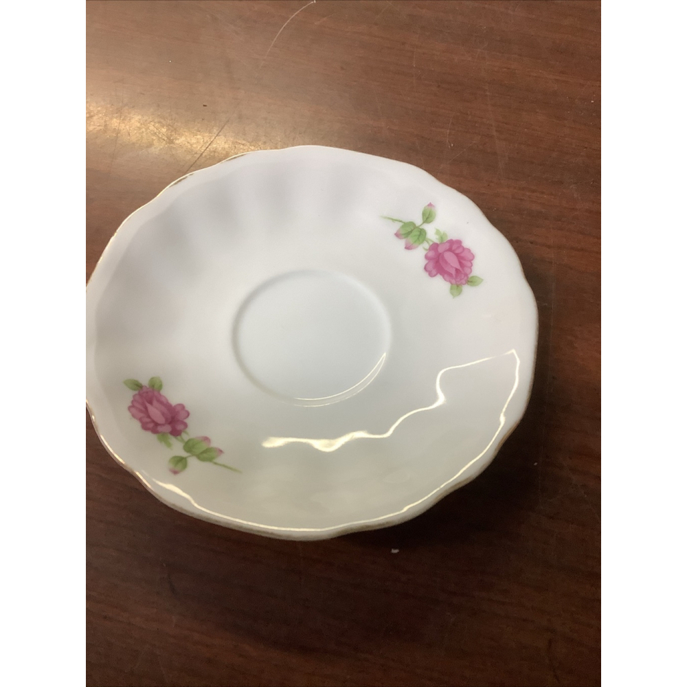 Vintage Nippon Yoko Boeki 5.5” Pink Rose Tea Saucer
